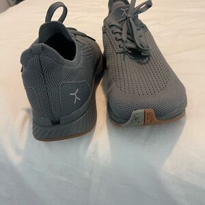 Gray Athletic Shoes with Breathable Knit Upper $70